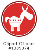 Democratic Donkey Clipart #1389374 by Hit Toon