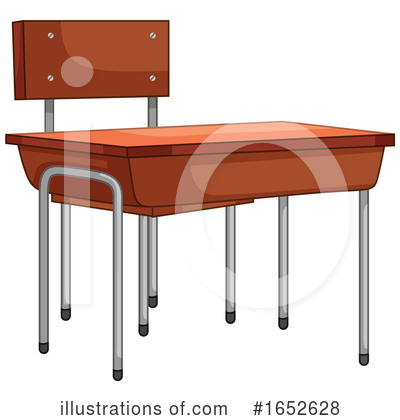 Desk Clipart #1652628 - Illustration by Graphics RF