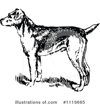 Royalty-Free (RF) Dog Clipart Illustration by Prawny Vintage - Stock Sample #1119665