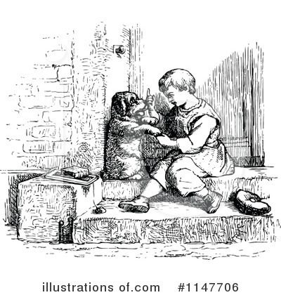 Royalty-Free (RF) Dog Clipart Illustration by Prawny Vintage - Stock Sample #1147706
