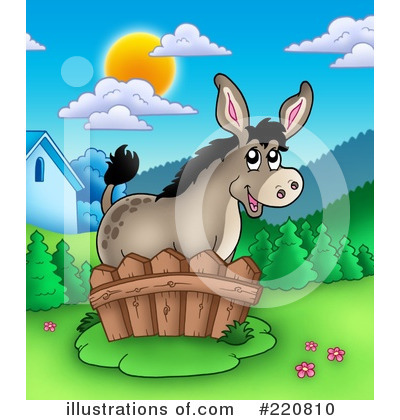 Donkeys Clipart #1067073 - Illustration by visekart