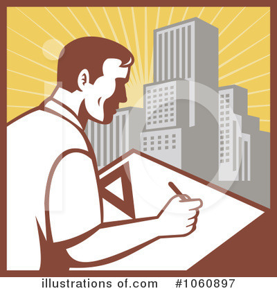 Drafting Clipart #1060897 - Illustration by patrimonio