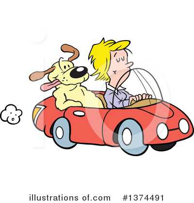 Driving Clipart #1374489 - Illustration by Johnny Sajem