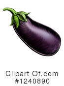 Eggplant Clipart #1240890 by AtStockIllustration