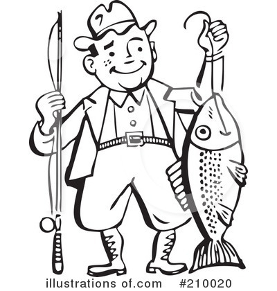 Fishing Clipart Black And White - Black Line Background Clipart Fish