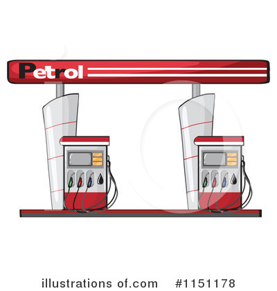 Gas Station Clipart #1151178 - Illustration by Graphics RF