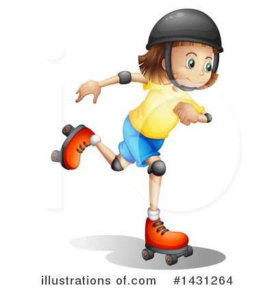 Roller Skating Clipart #1132802 - Illustration by Graphics RF