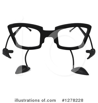 Glasses Character Clipart #1278223 - Illustration by Julos