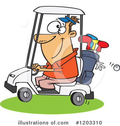 Golfing Clipart #1047667 - Illustration by toonaday