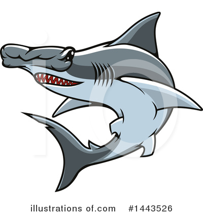 Hammerhead Shark Clipart #1050236 - Illustration by Alex Bannykh