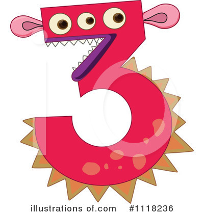 Number Three Clipart #437654 - Illustration by toonaday