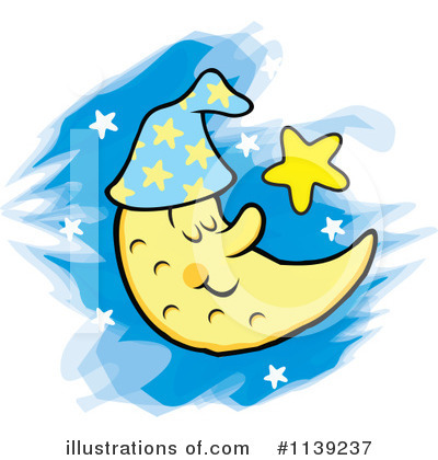 Moon Clipart #1139230 - Illustration by Johnny Sajem