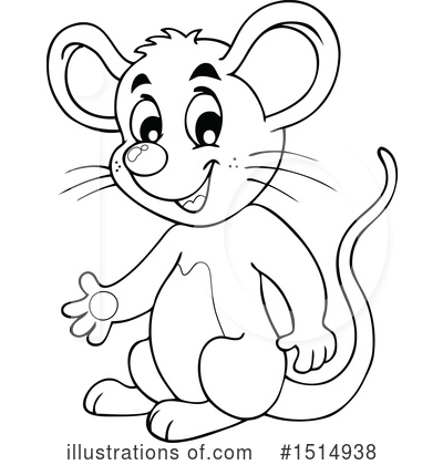 cute mouse clipart black and white