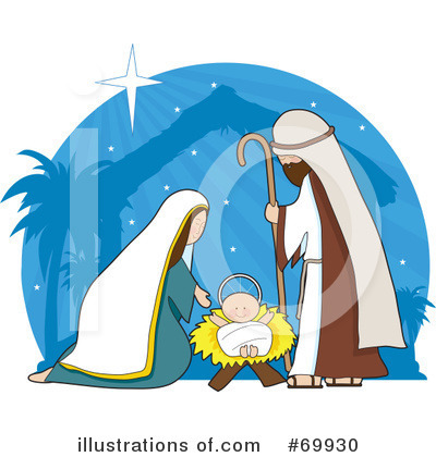 Nativity Clipart #69930 - Illustration by Maria Bell