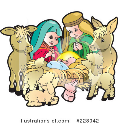 Nativity Scene Clipart #228042 - Illustration by Lal Perera