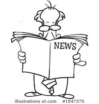 News Clipart #1047375 - Illustration by toonaday