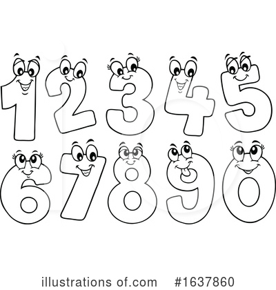 Numbers Clipart #1637861 - Illustration by visekart