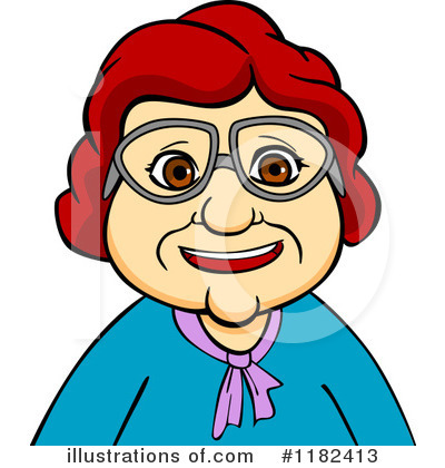 Old Woman Clipart #1182413 - Illustration by Vector Tradition SM