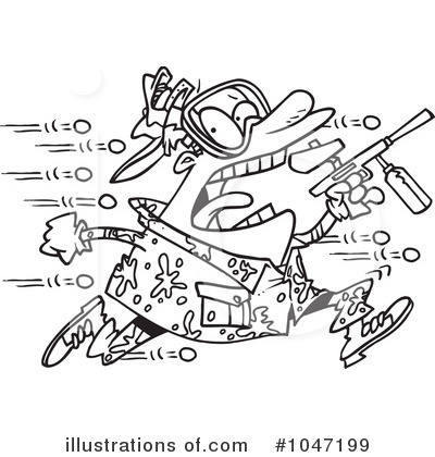 Paintball Clipart #1047199 - Illustration by toonaday