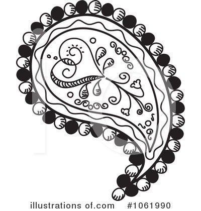 Paisley Clipart #1061990 - Illustration by inkgraphics