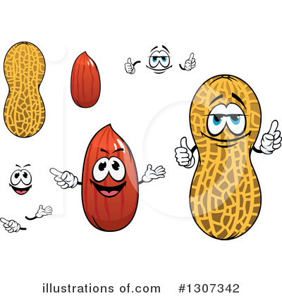 Royalty-Free (RF) Peanut Clipart Illustration by Vector Tradition SM - Stock Sample #1307342