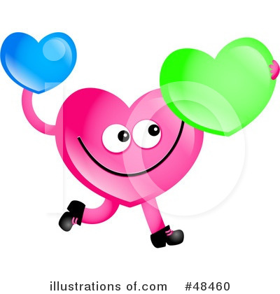 Pink Heart Character Clipart #48460 - Illustration by Prawny