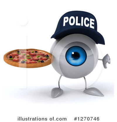 Police Eyeball Clipart #1270746 - Illustration by Julos