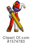 Purple Design Mascot Clipart #1574783 by Leo Blanchette