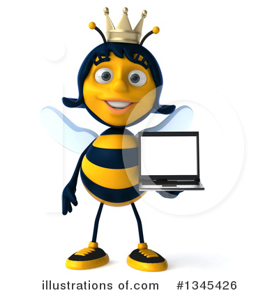 Queen Bee Clipart #1069339 - Illustration by Julos