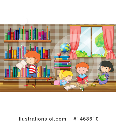 Reading Clipart #1468610 - Illustration by Graphics RF