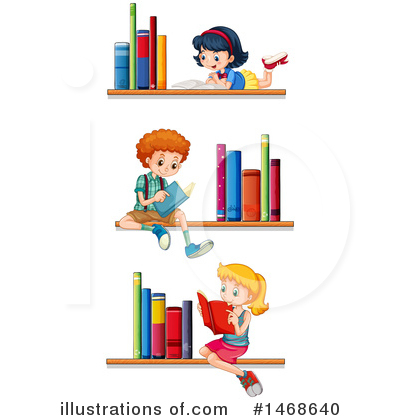 Reading Clipart #1468640 - Illustration by Graphics RF