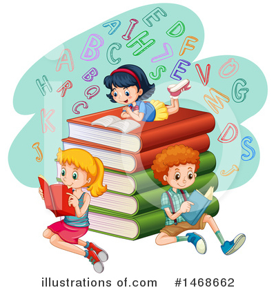 Reading Clipart #1468662 - Illustration by Graphics RF