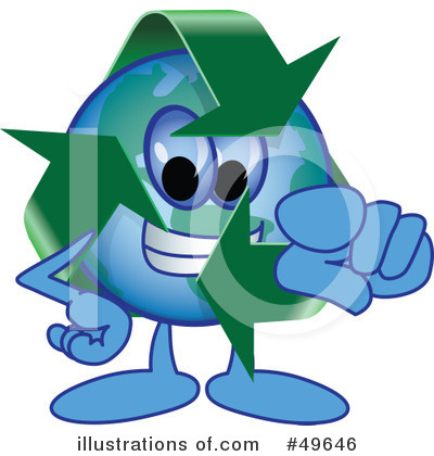 Recycle Mascot Clipart #49632 - Illustration by Mascot Junction