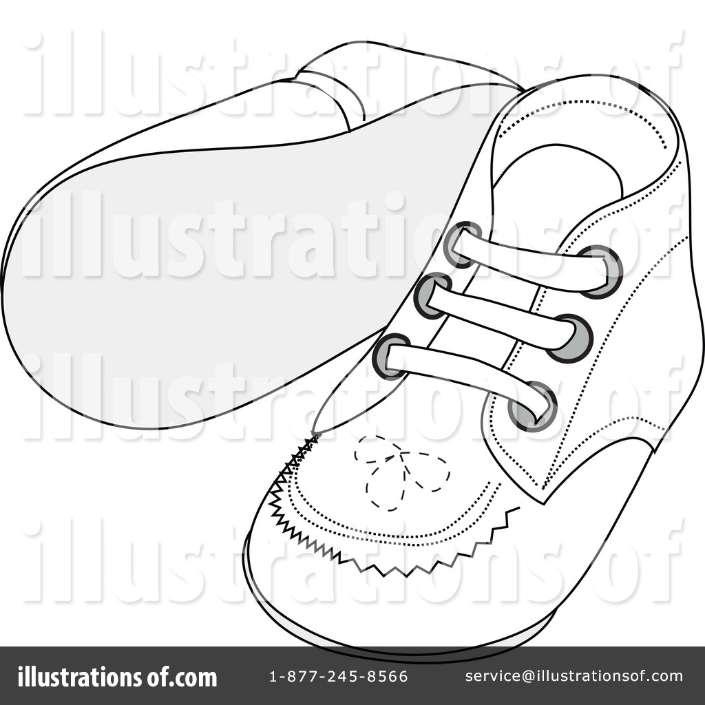 baby tennis shoes clipart