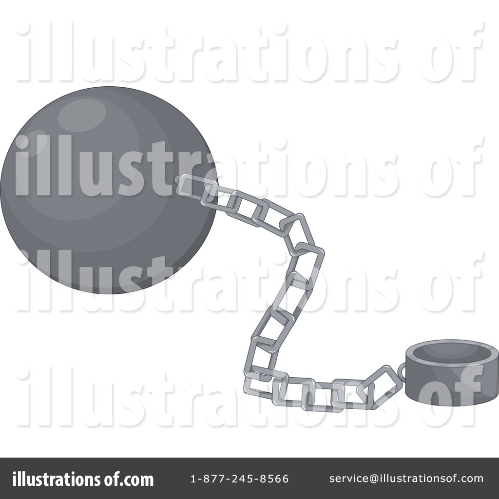 Ball And Chain Clipart #1128677 - Illustration by Graphics RF