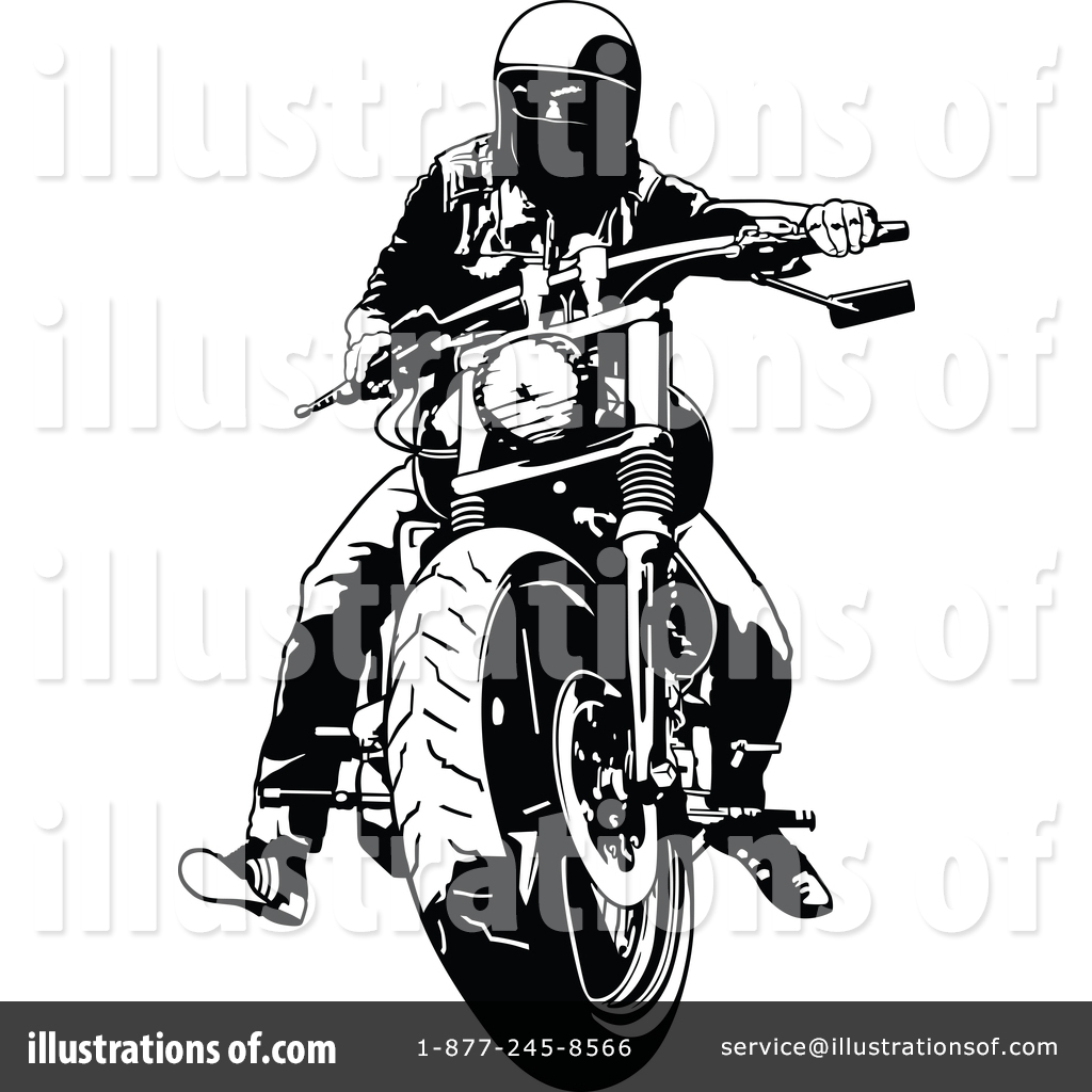 Biker Clipart #1467942 - Illustration by dero