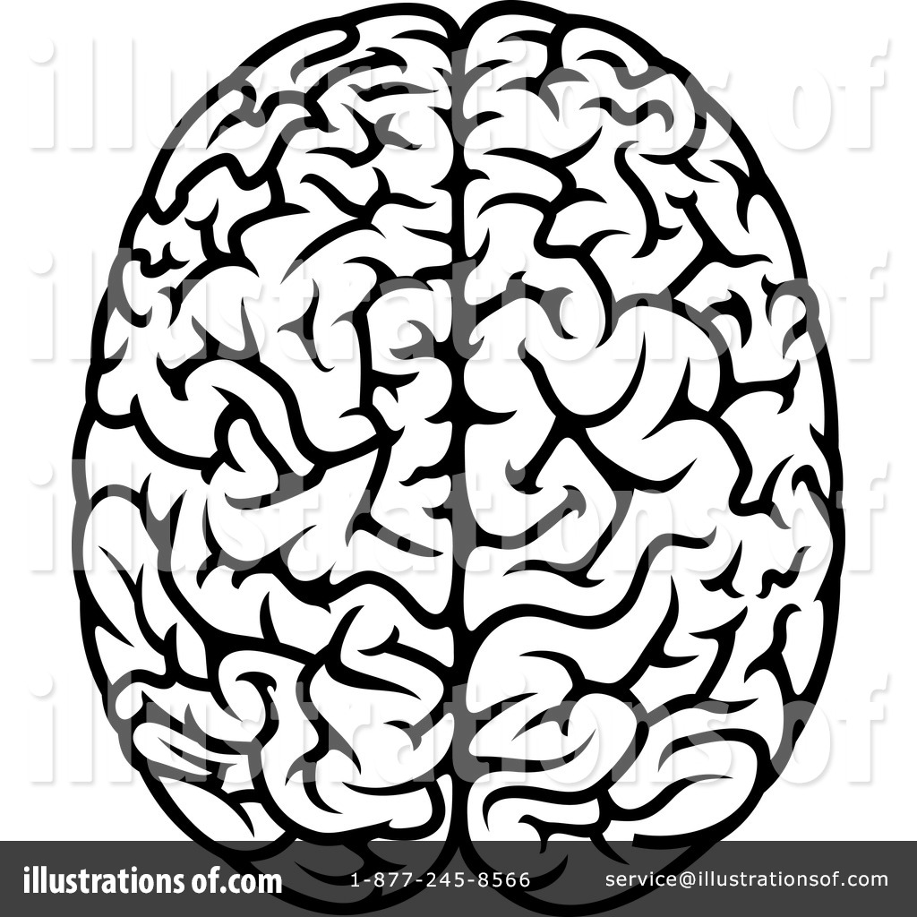 brain graphic black and white