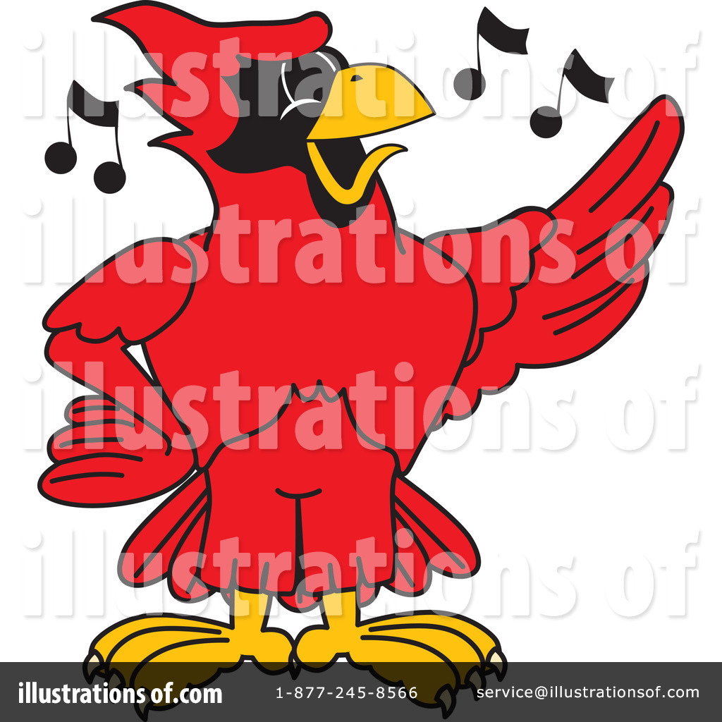 Royalty-Free (RF) Clipart Illustration of a Red Cardinal Character