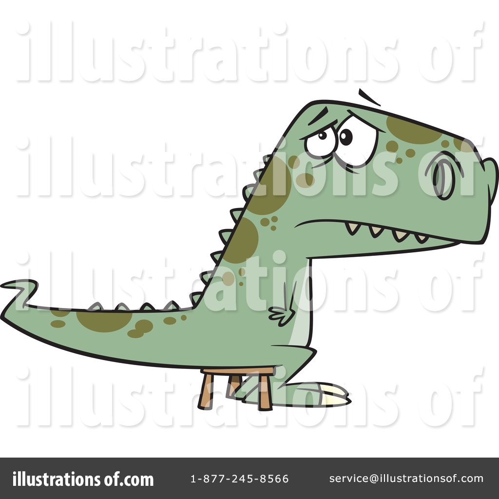 Royalty-Free (RF) Clip Art Illustration of a Cartoon Dinosaur