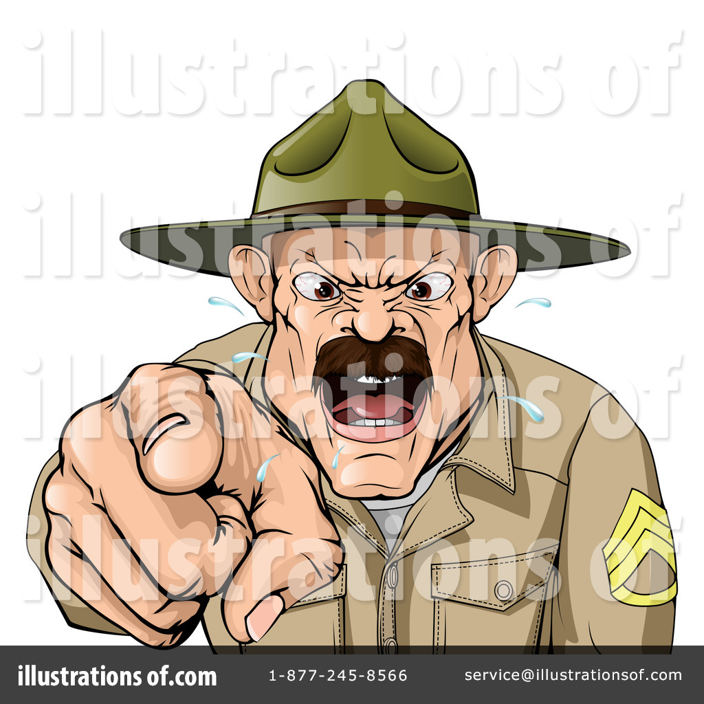 Drill Sergeant Clipart #1245504 - Illustration by AtStockIllustration