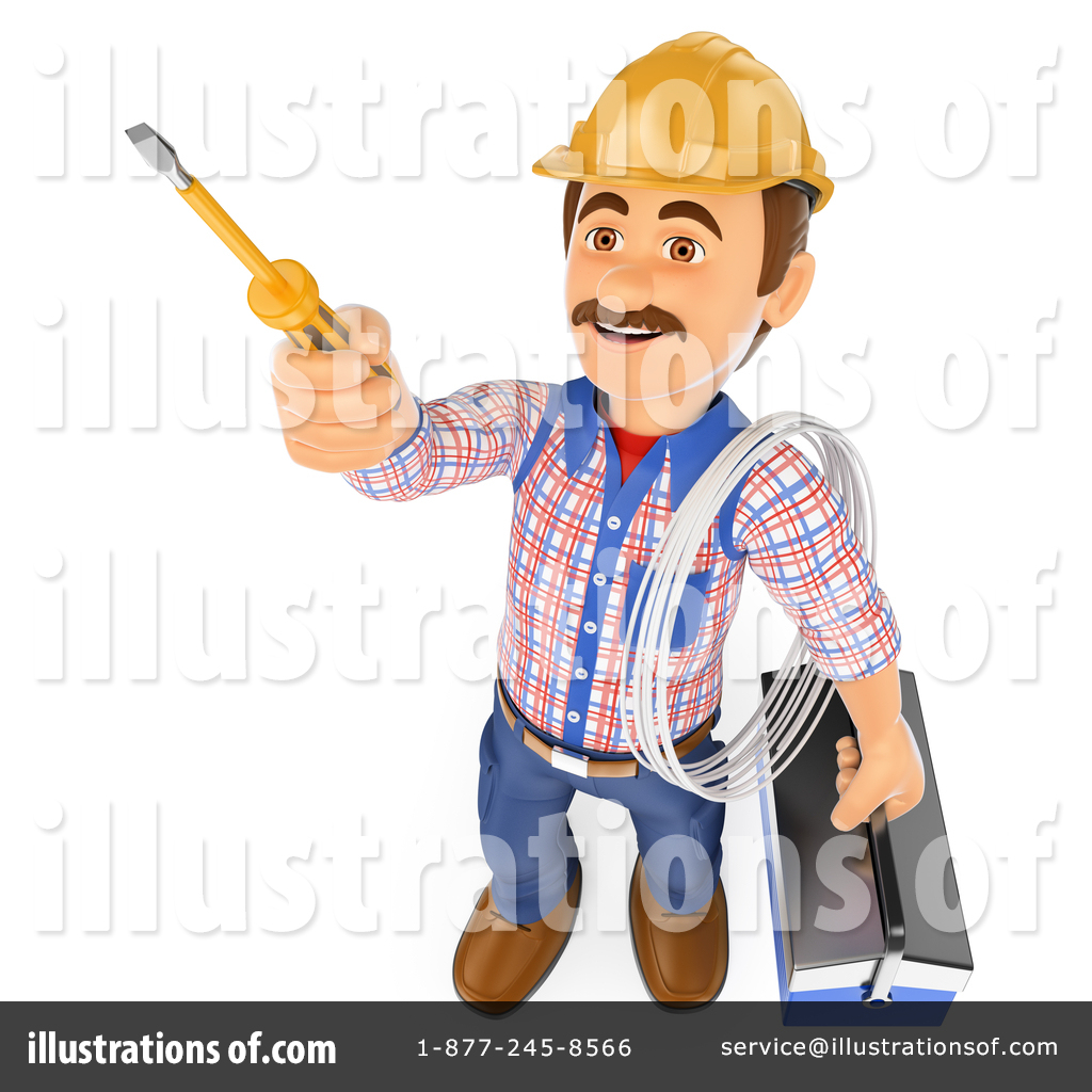 Electrician Clipart #1446663 - Illustration by Texelart