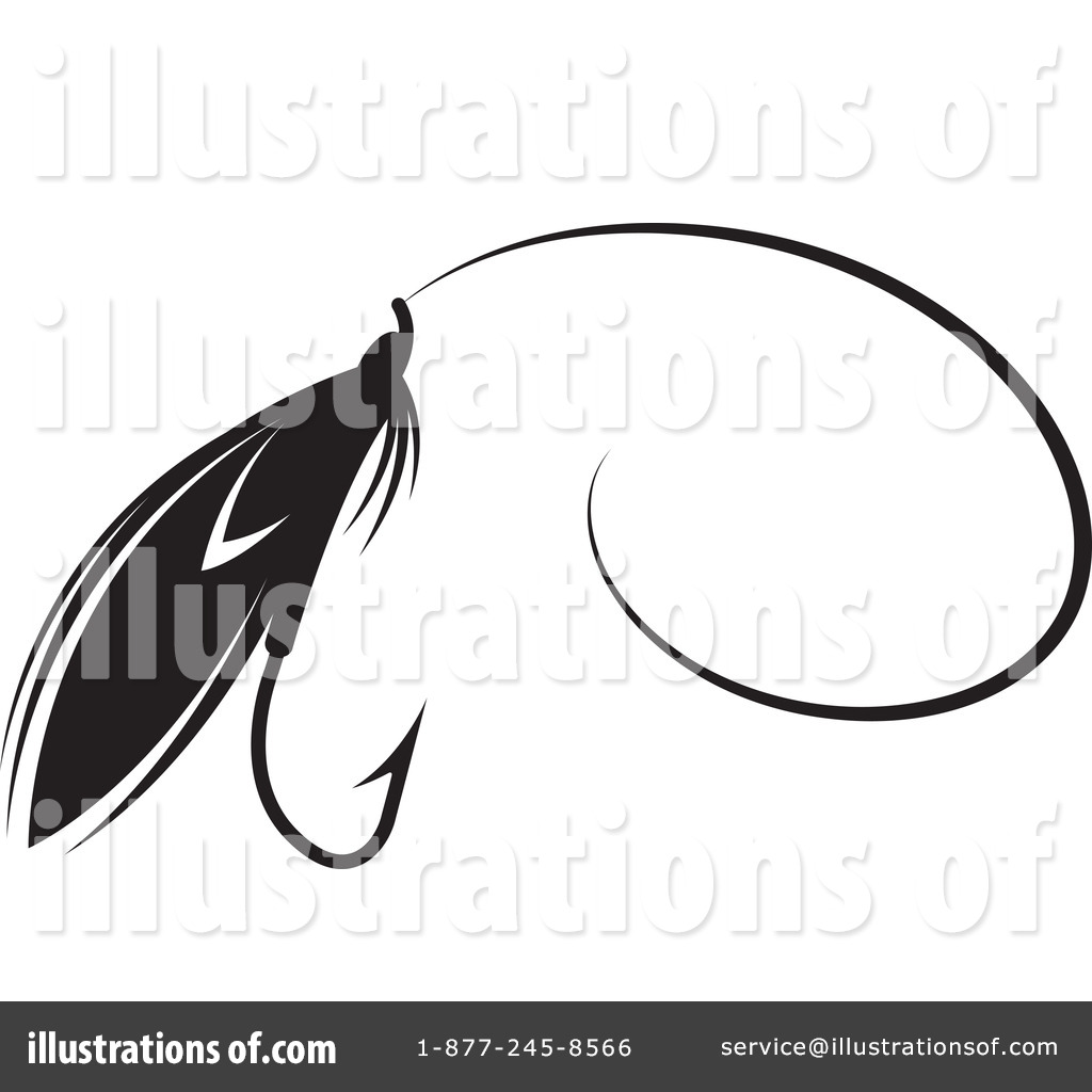 Clipart Blue Fishing Hook - Royalty Free Vector Illustration by Lal Perera  #1098744