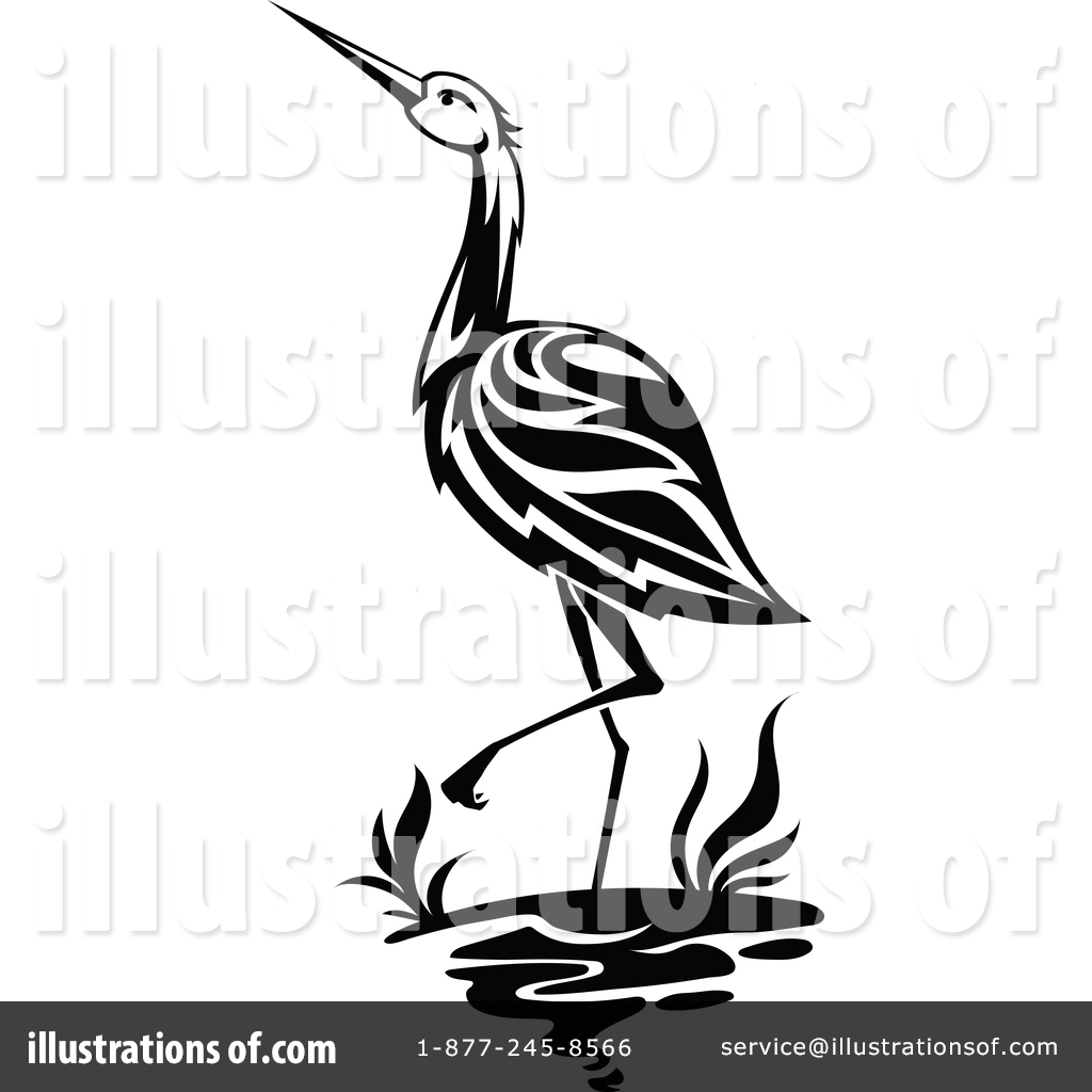 Heron Clipart #1738062 - Illustration by Vector Tradition SM