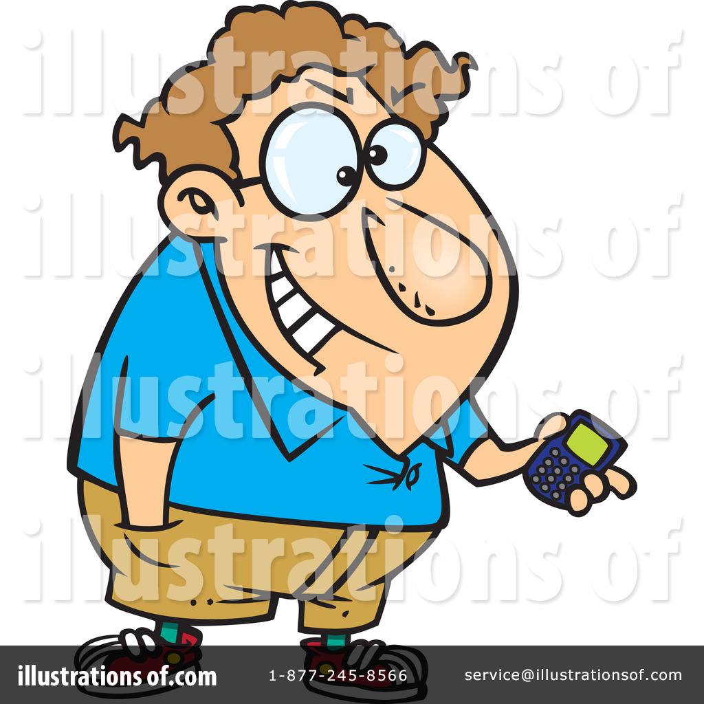 Clipart Devious Nerd With A Gadget 1 - Royalty Free Vector Illustration by  toonaday #1063585