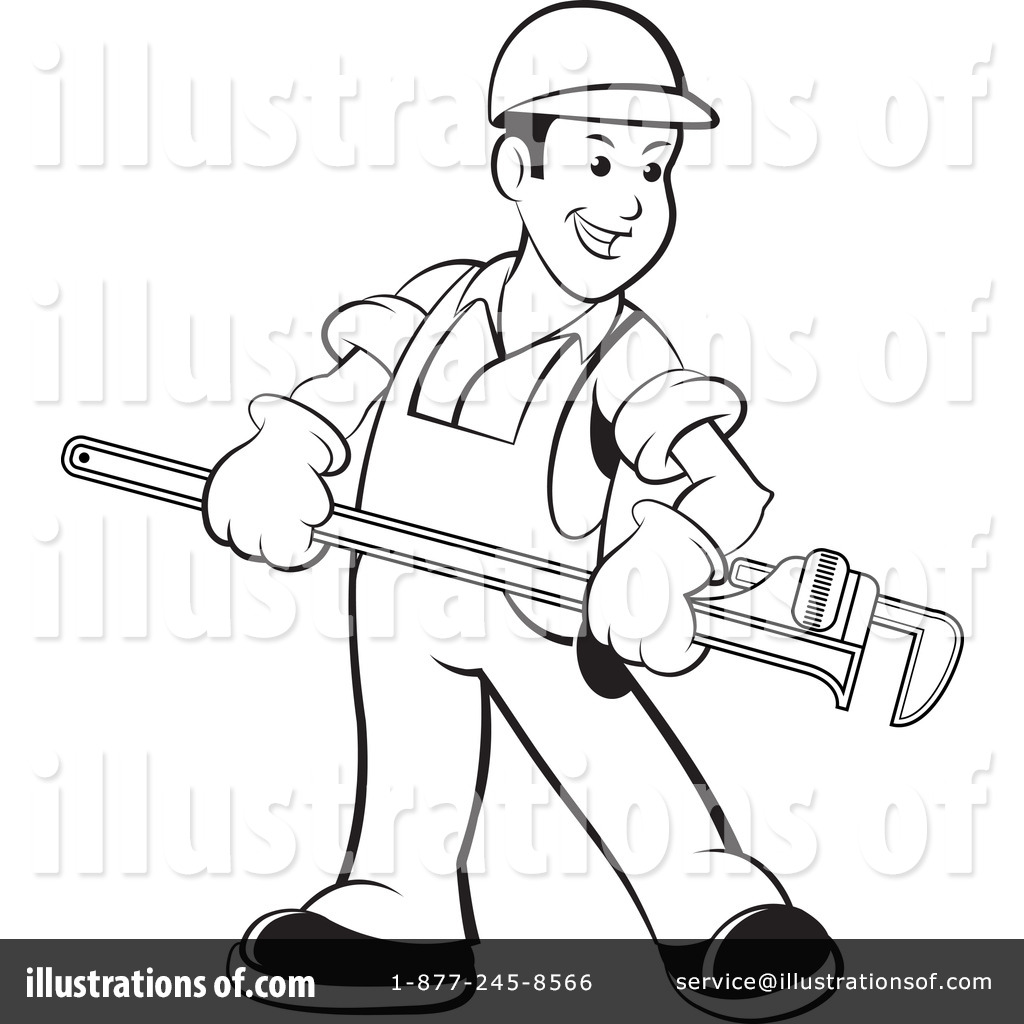 Plumber Clipart #1314484 - Illustration by Lal Perera