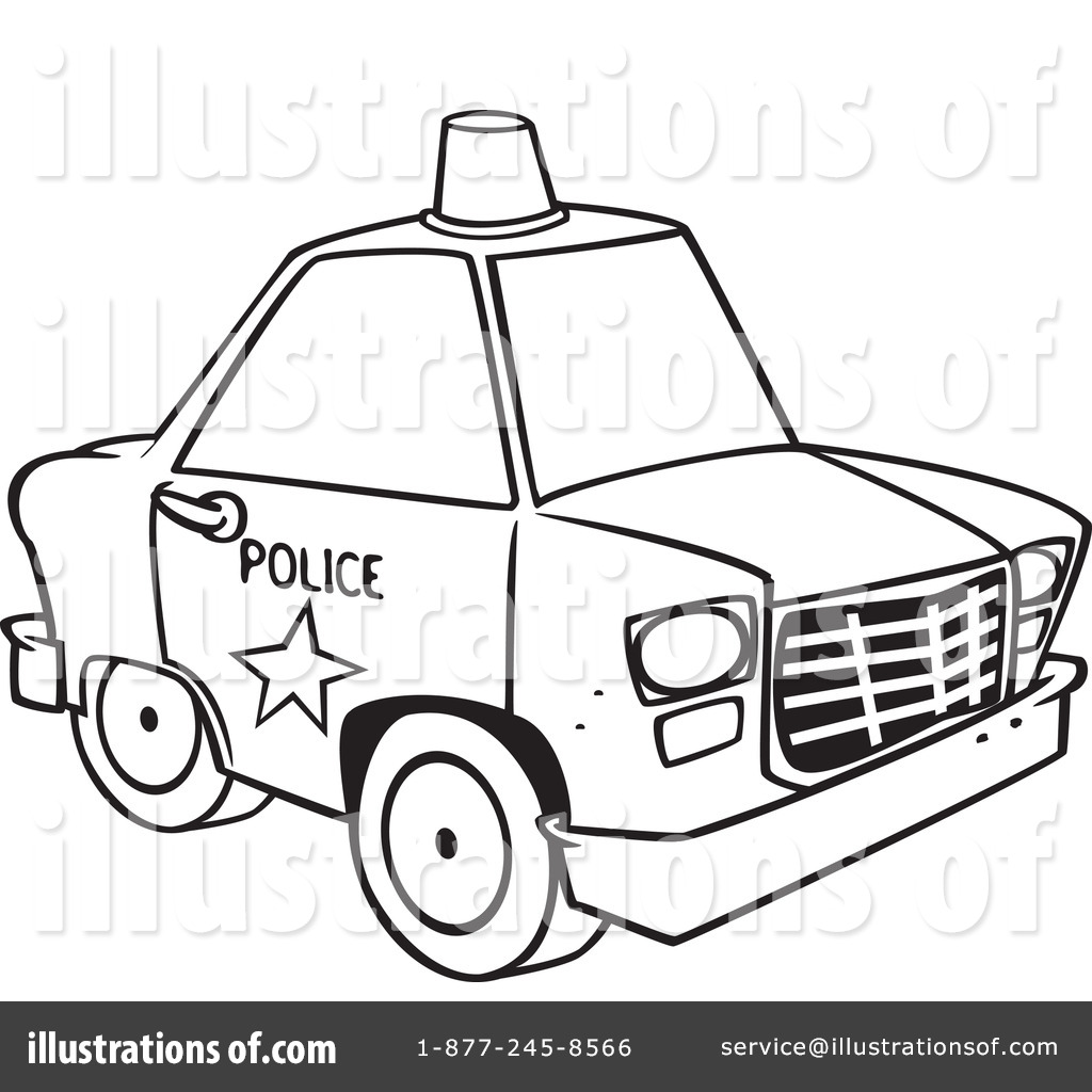 Police Car Clipart #1100795 - Illustration by toonaday