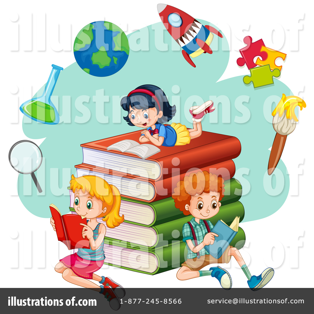 Reading Clipart #1468686 - Illustration by Graphics RF