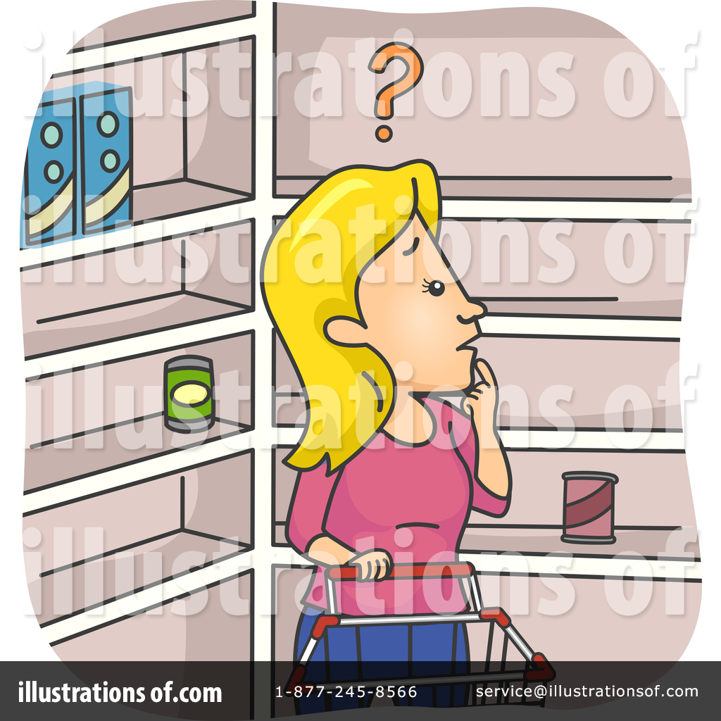 Clipart of a Happy Blond White Woman Using Her Smart Phone to Do Grocery  Shopping - Royalty Free Vector Illustration by BNP Design Studio #1276803