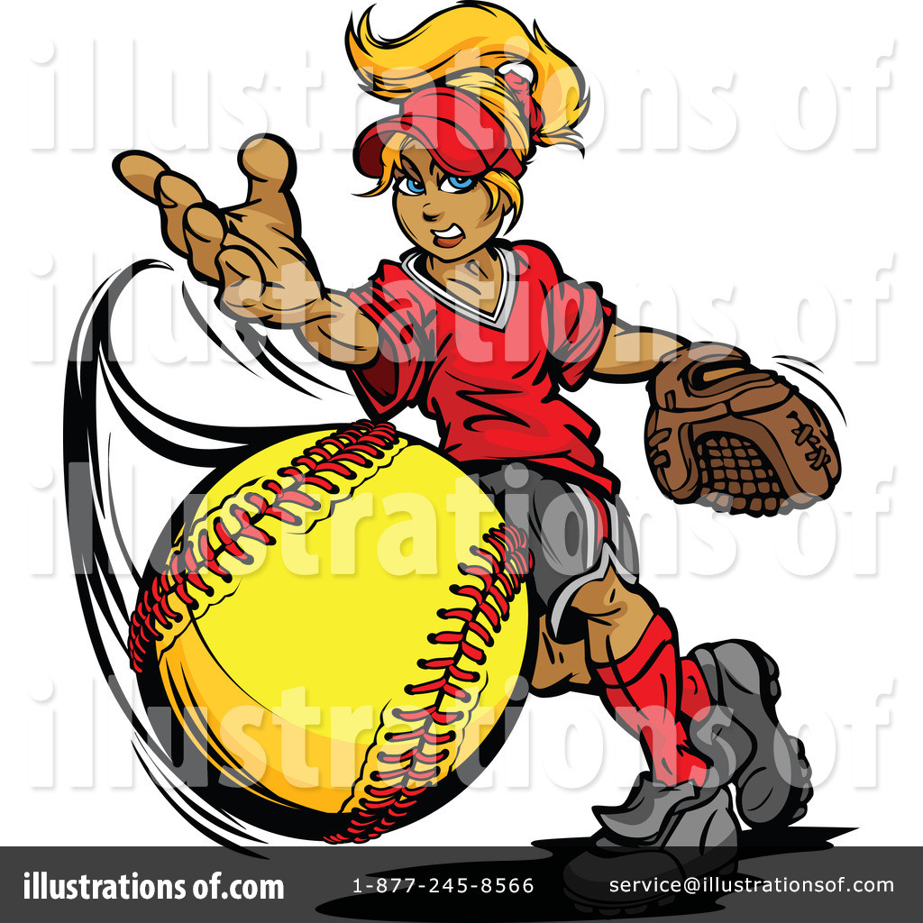 Softball Clipart #1125231 - Illustration by Chromaco