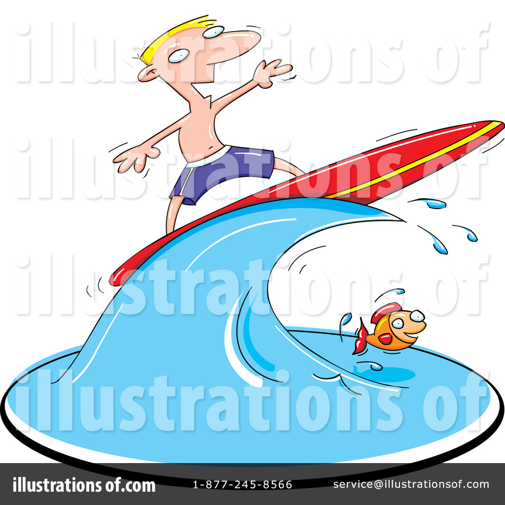 Surfing Clipart #70662 - Illustration by jtoons